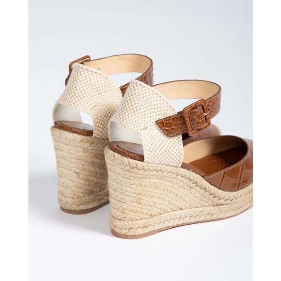 Christian Louboutin Amelina 90 Biscotto Brown Platform Wedge Sandal Heel Pump 40 - Picture 10 of 12